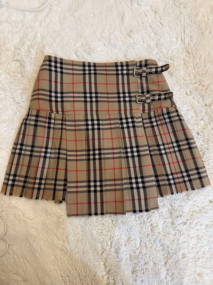 BURBERRY チェック柄 プリーツミニスカート