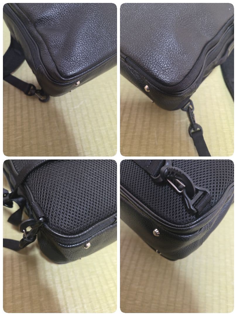 未使用近い ウルティマトーキョー リュック　レザー シボ革 ブラック A4可