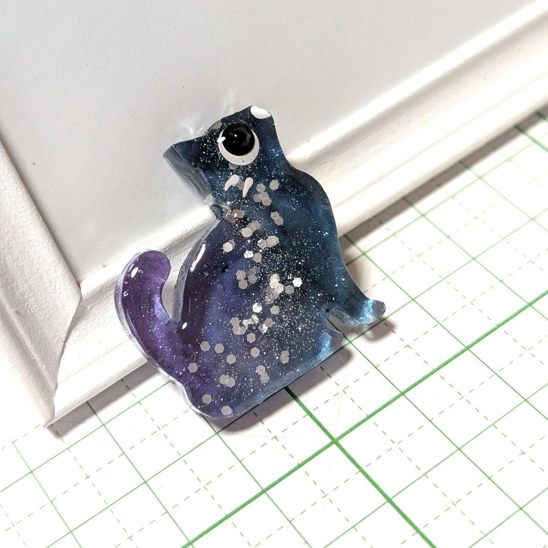 カヤ　☪︎⋆☽様　1.13 猫　レジンヘアゴム　静かな夜に自分だけの時間