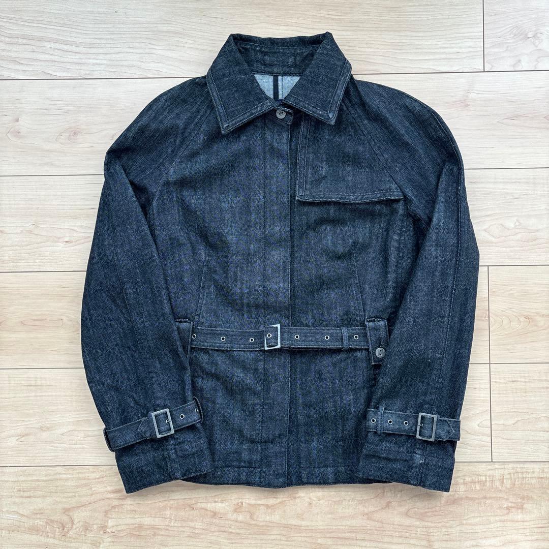 美品バーバリーロンドン ブラックデニムジャケット40ハーフコート