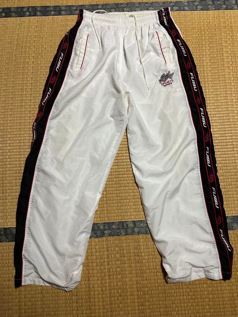 FUBU ホワイト ナイロン　セットアップ