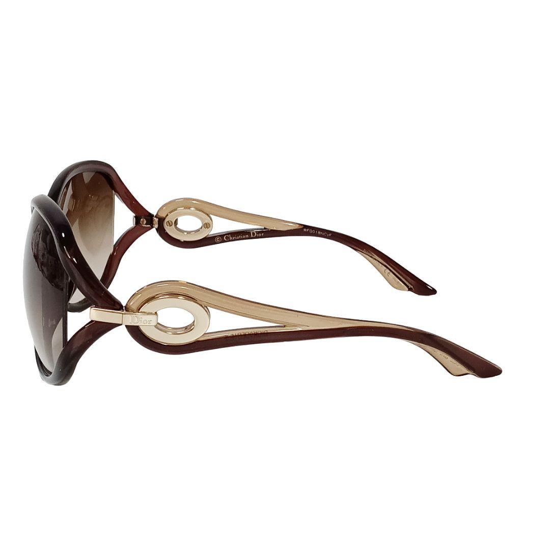 クリスチャンディオール サングラス ブラウン ゴールド レディース グラデ