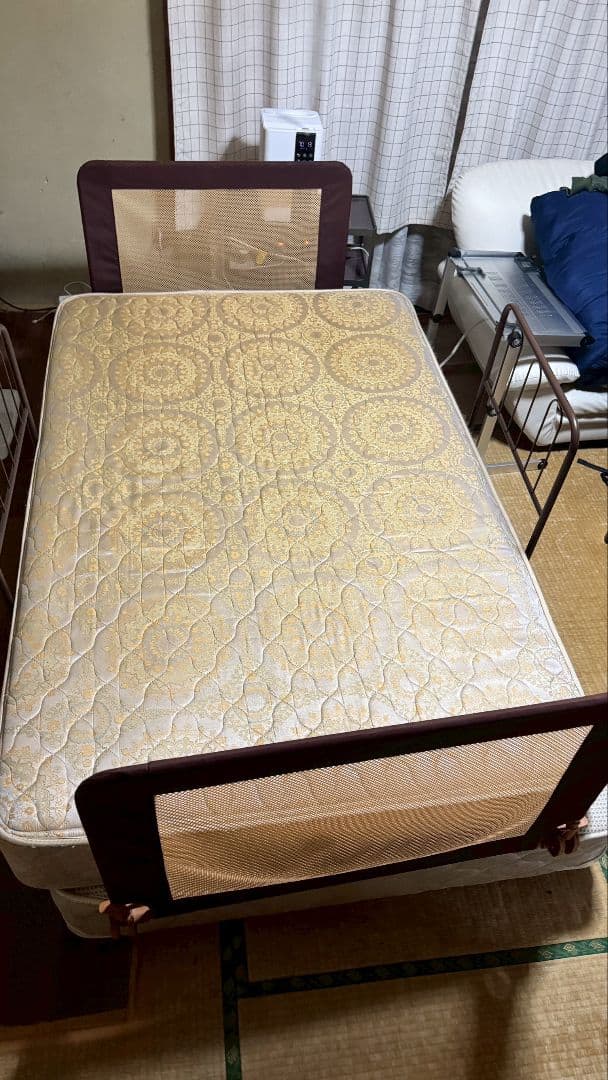 【お買得】４個セット、ベッドガード、転落防止、ハイタイプ、ベッド手すり