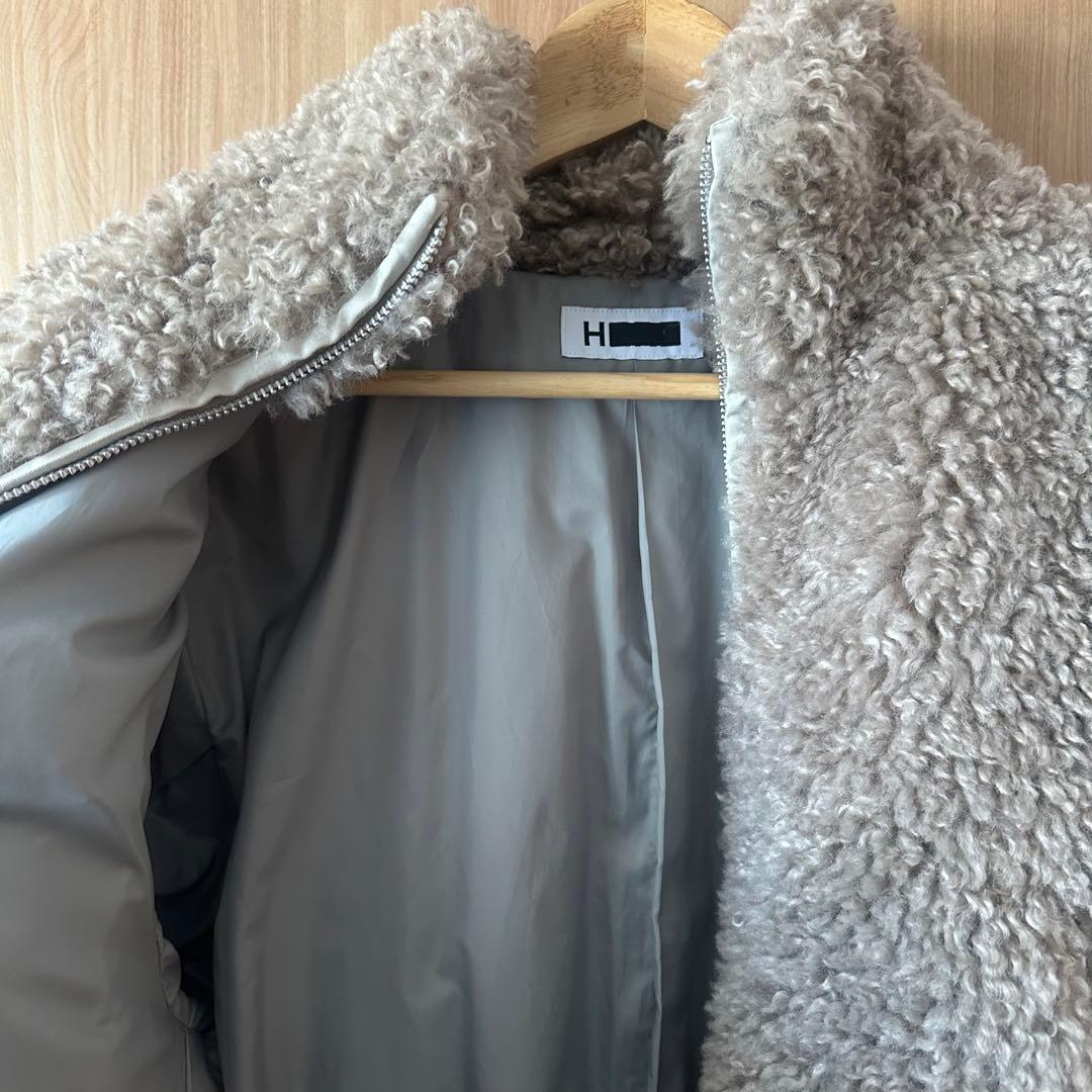 H beauty&youth フェイクファーショートブルゾン