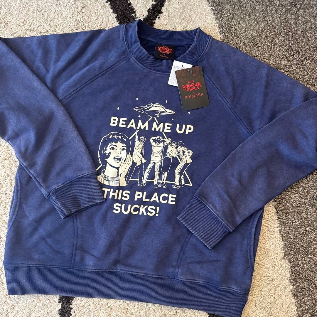 【新品公式】ストレンジャーシングス スウェット ロビン BEAM ME UP