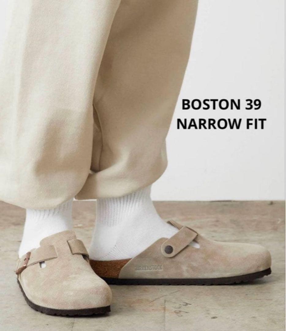 【タグ有】ビルケンシュトック ボストン スエード トープ 39