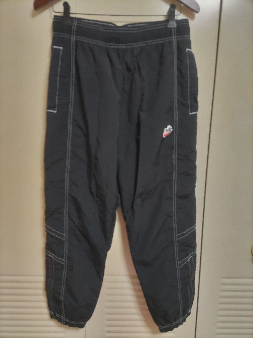 【美品】NIKEナイキ ナイロンアノラック ハーフジップ セットアップ上 L下M