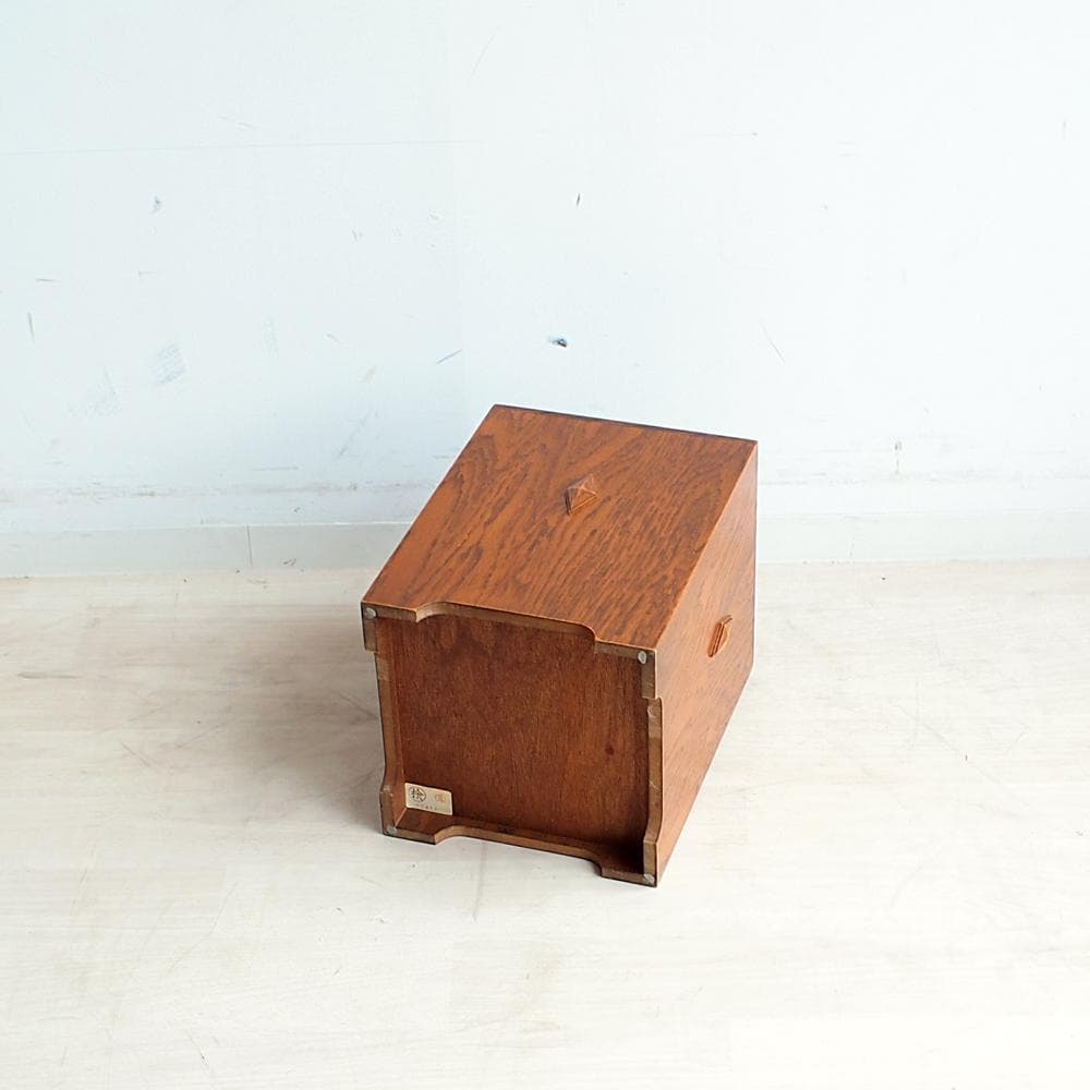 三越家具 ブルージュ オーク材 ダストボックス ゴミ箱 ZR24101