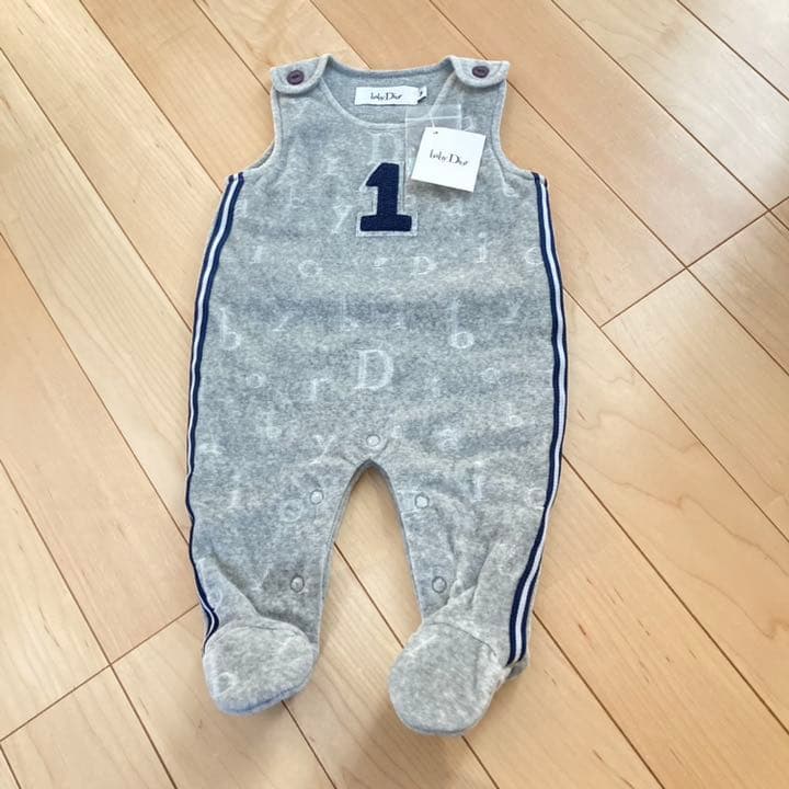 【BABY】baby Dior 起毛 ロンパース 足付き 1M 未使用品