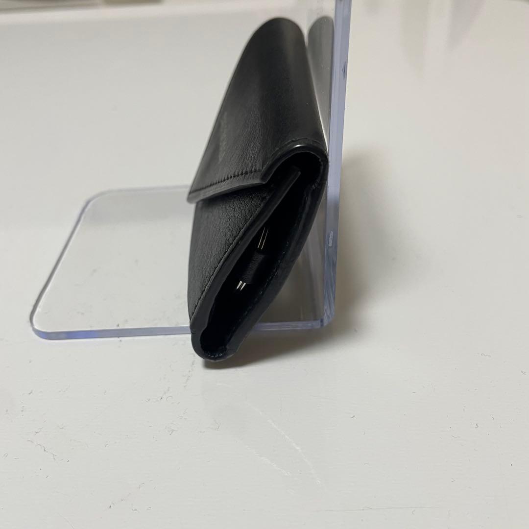 バレンシアガ ペーパー 6連キーケース 美品 黒 カーフレザー　シボ加工