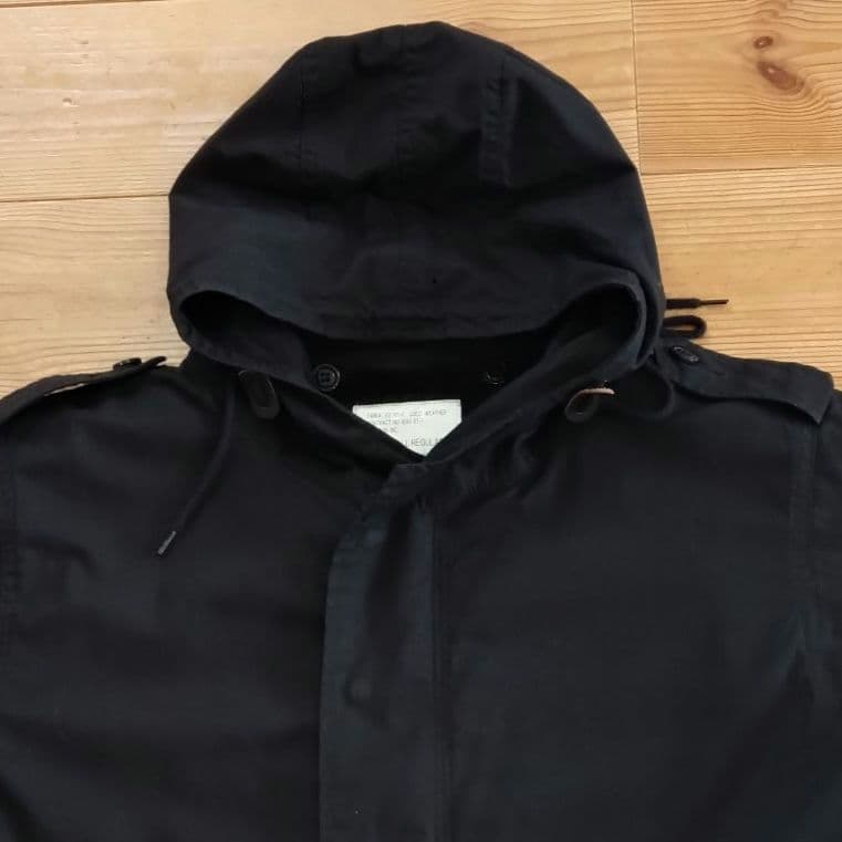 【美品】ヒューストン M-51 モッズコート　ライナー付き　黒　XXS