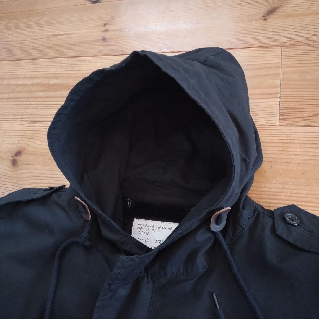 【美品】ヒューストン M-51 モッズコート　ライナー付き　黒　XXS