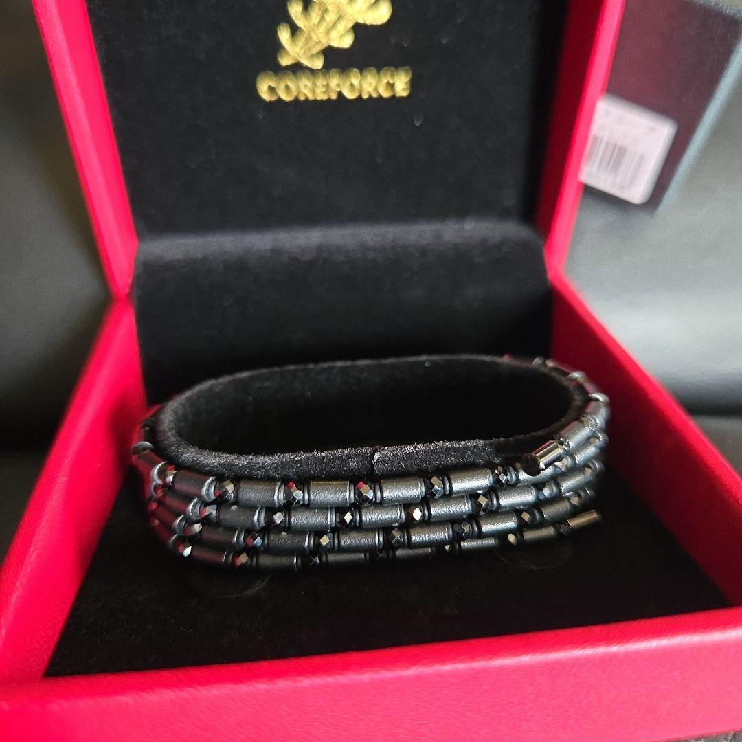 COREFORCE ブラックブレスレット専用ケース、保証書付き。新品同様７０cm