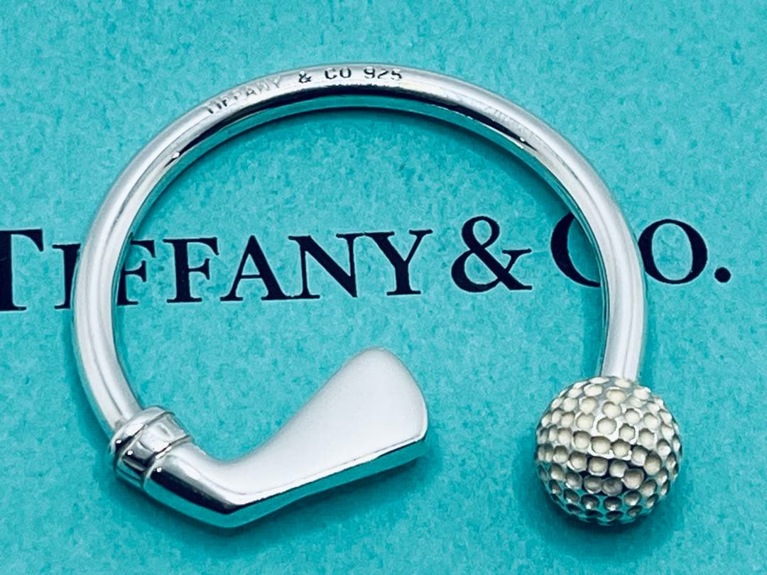 h694 美品　ティファニー　ゴルフ　キーリング　キーホルダー　チャーム　925