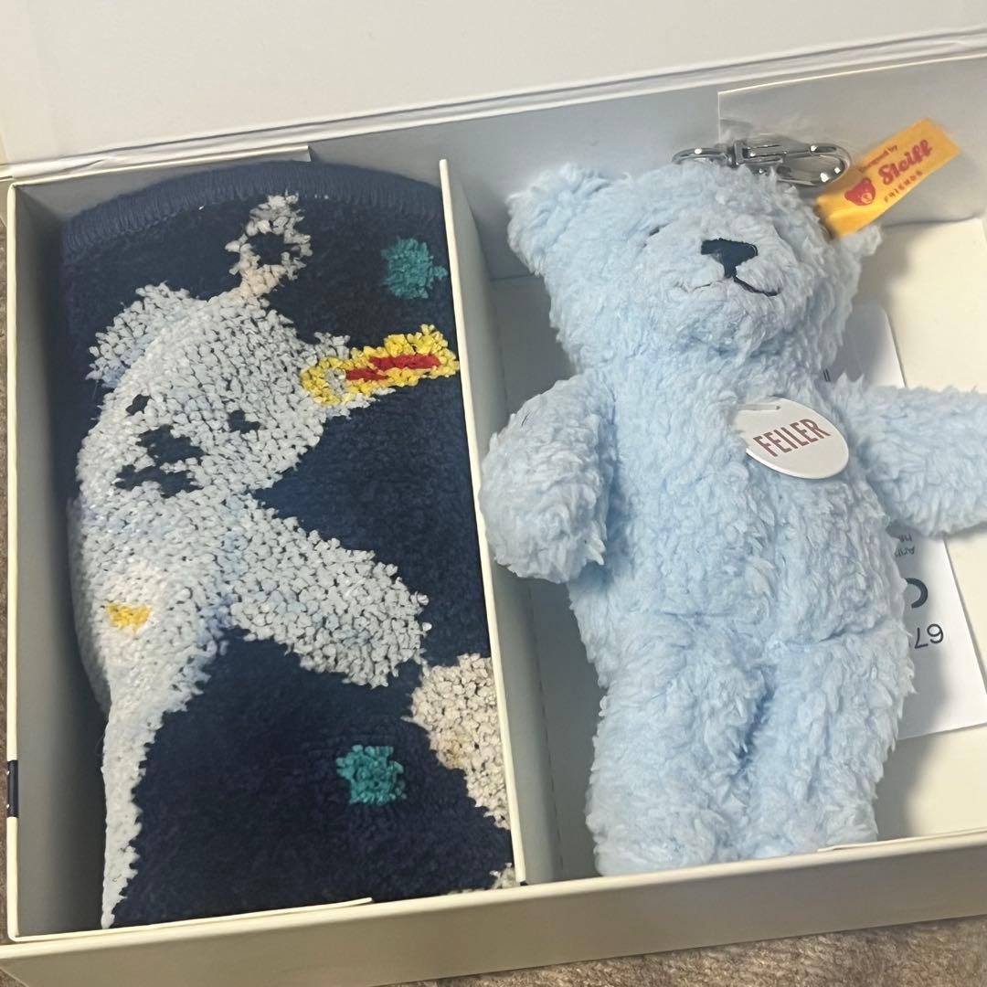 t*＊様 新品未開封⭐︎Steiff × FEILER コラボ ハンカチ&キーリ