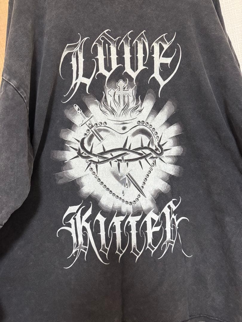 LOVEKILLER Killer heart barbed wire ロンT