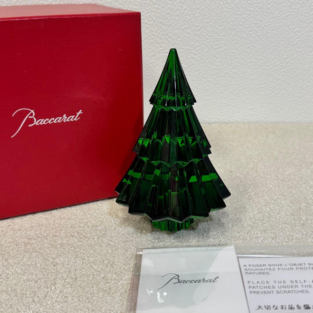 【美品】バカラ Baccarat ミルニュイ クリスマスツリー グリーン