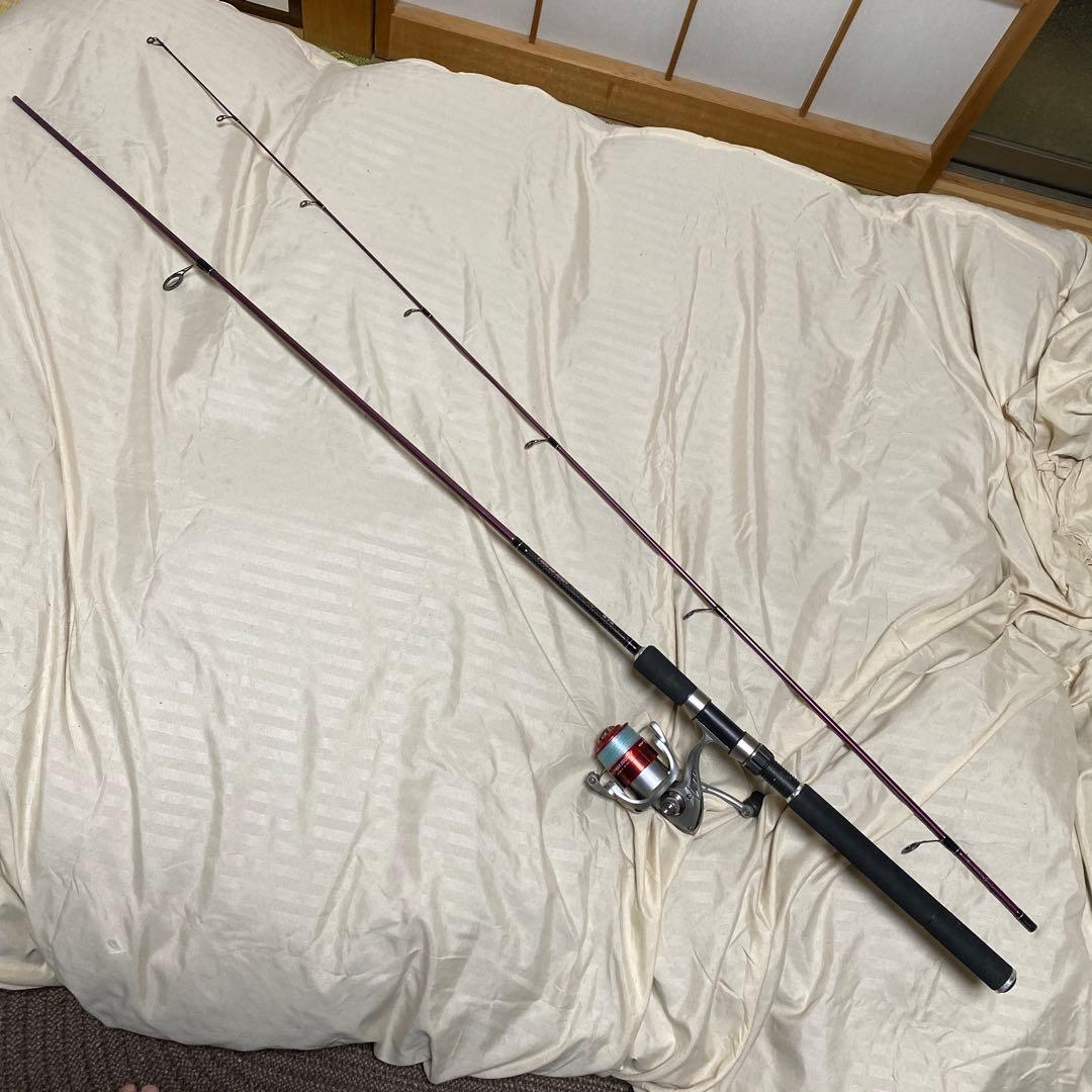 PURPLE RAIN 9ftシーバスロッドとスピニングリール3000番のセット