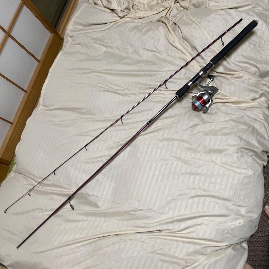 PURPLE RAIN 9ftシーバスロッドとスピニングリール3000番のセット