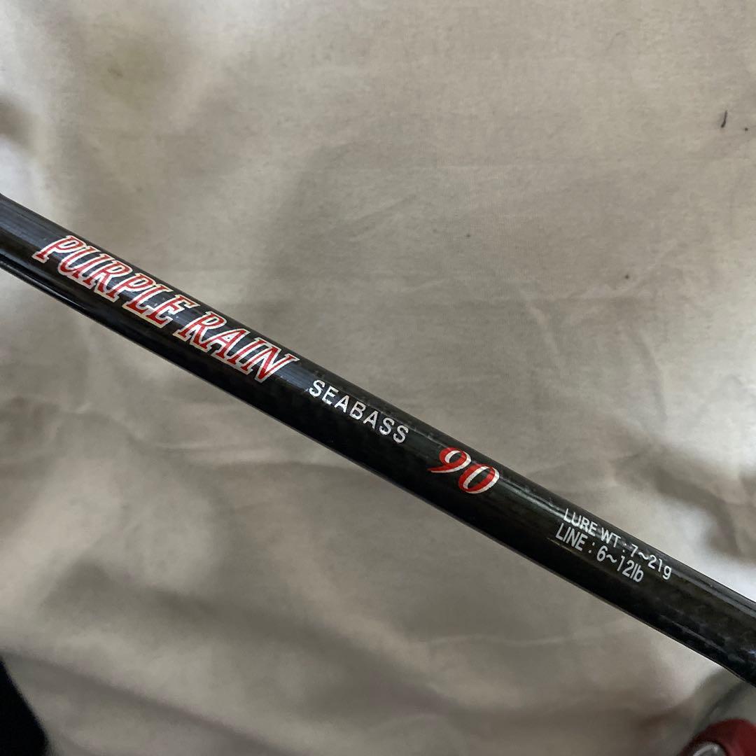 PURPLE RAIN 9ftシーバスロッドとスピニングリール3000番のセット