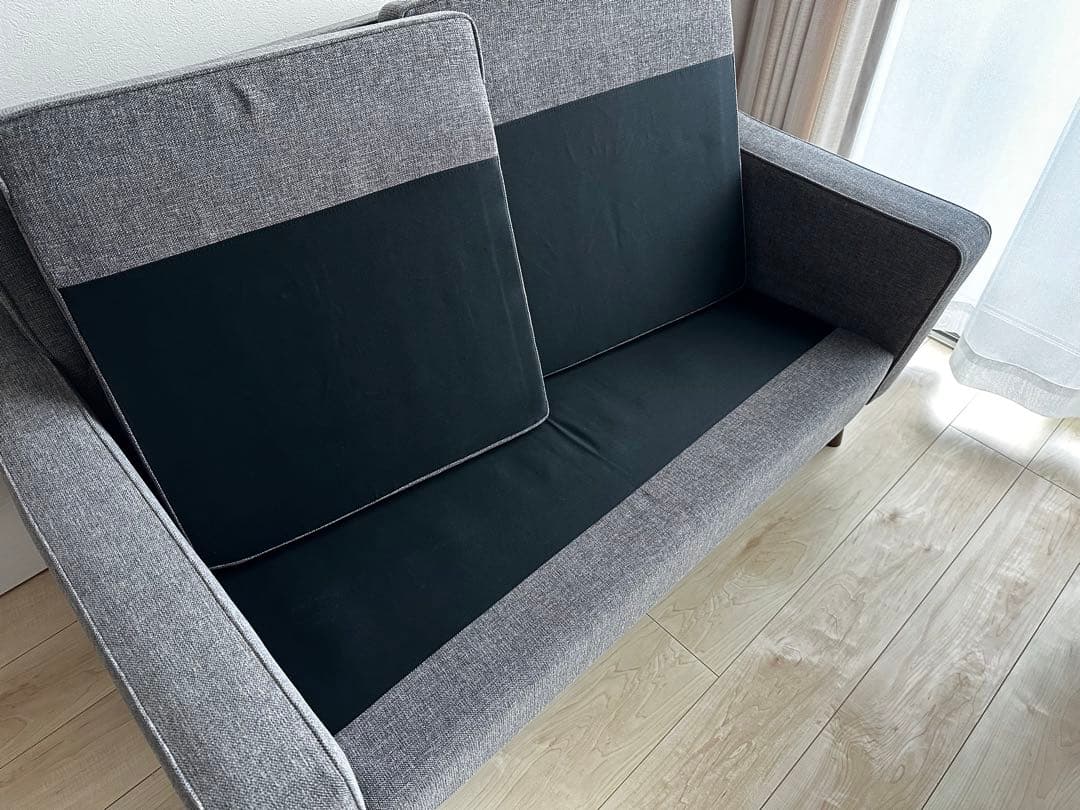 カリモク60 ロビーチェア 2シーター ベスパグレー 2人掛け