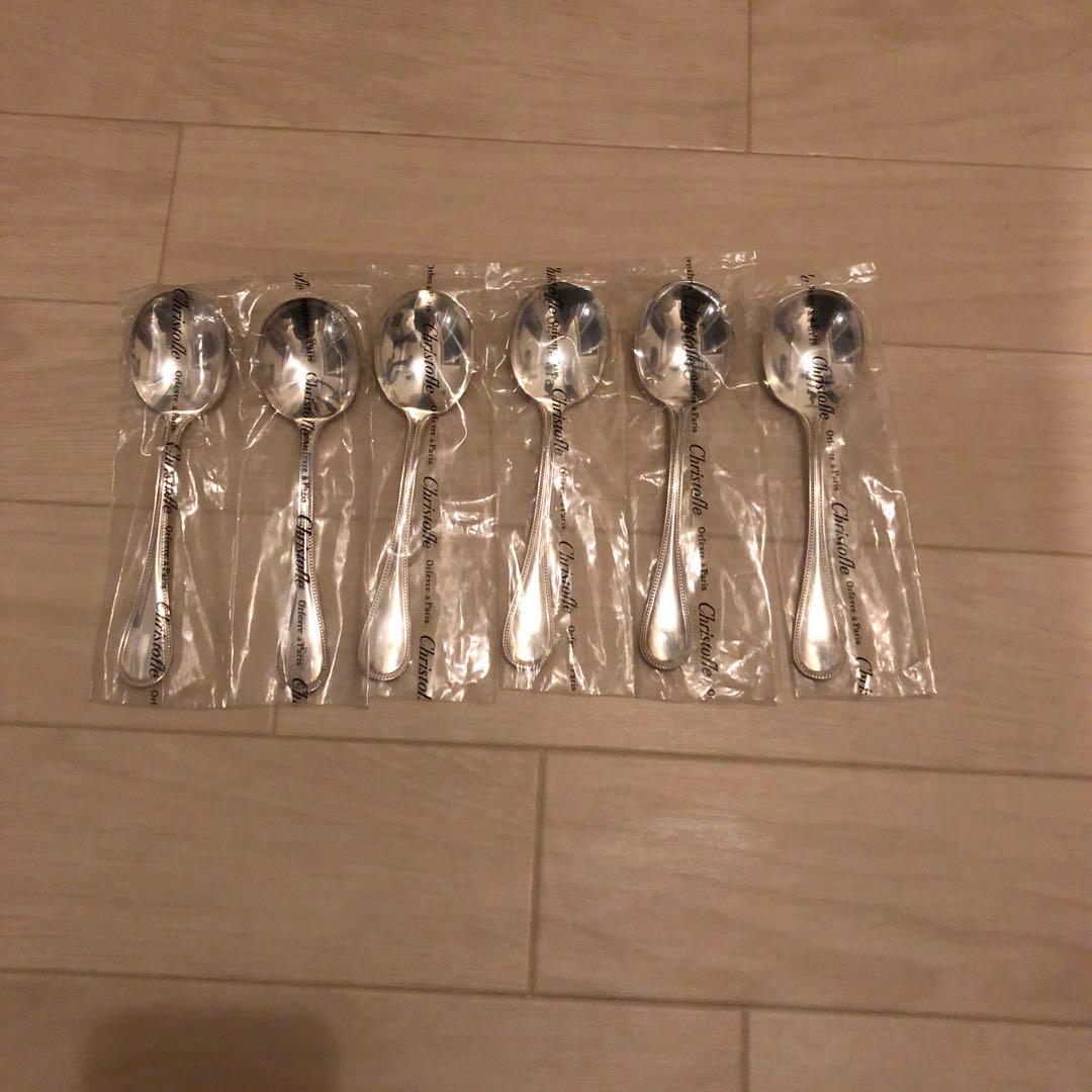 クリストフル　パール　コンソメスプーン