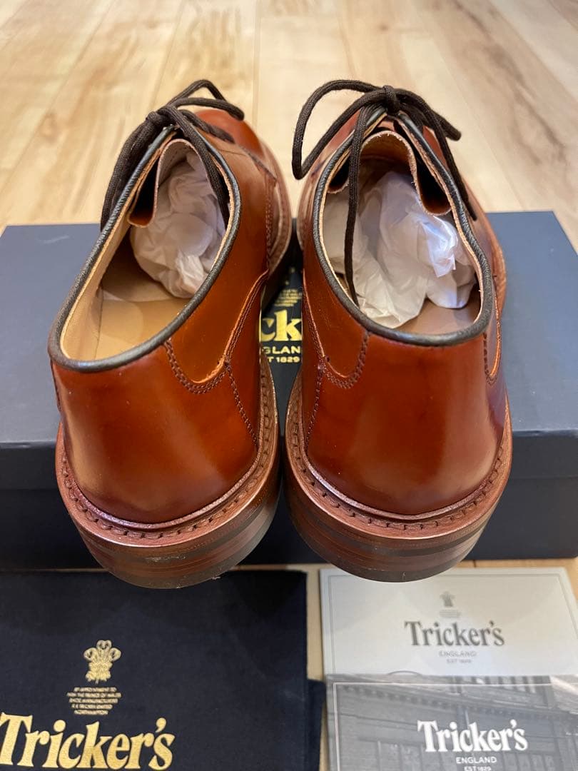 英国製新品Tricker'sトリッカーズ ウッドストック マロンブラウン UK8