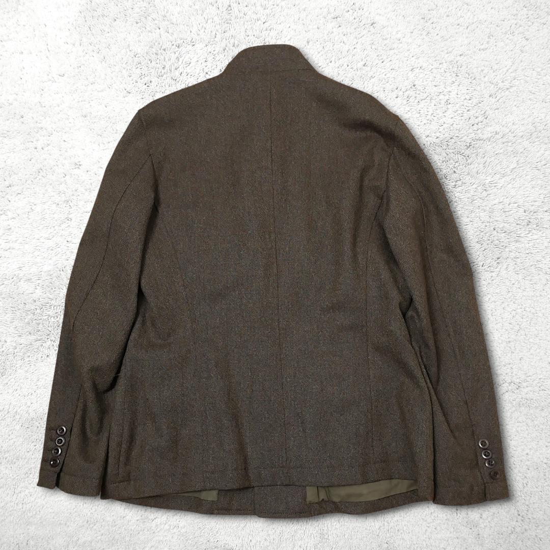 美品【ポールスミスコレクション】ウール サファリジャケット L 日本製 立襟 茶