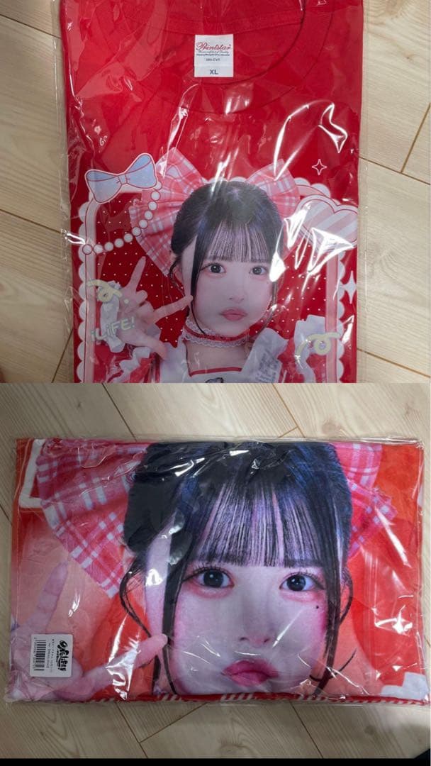 心花りり　実写Tシャツ　ビッグタオル2点セット