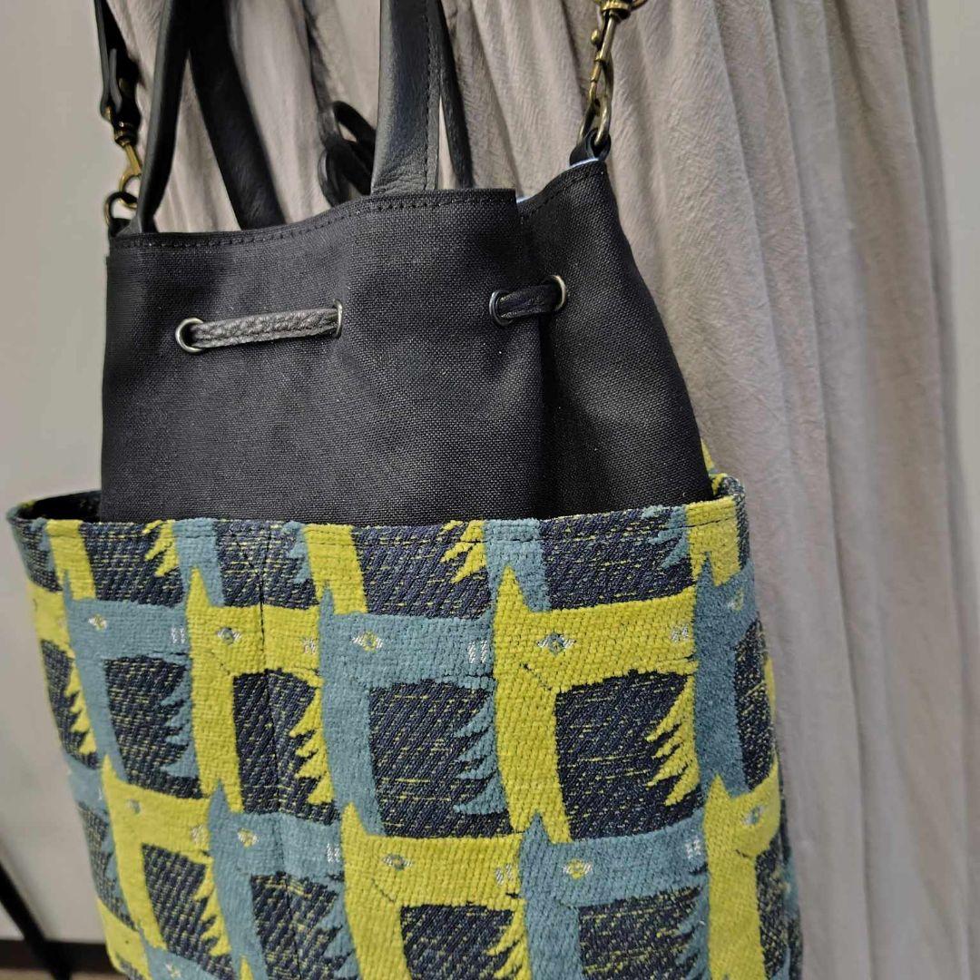 soo様　ミナペルホネン/thoroughbredサラブレットネイビー/巾着Lサ