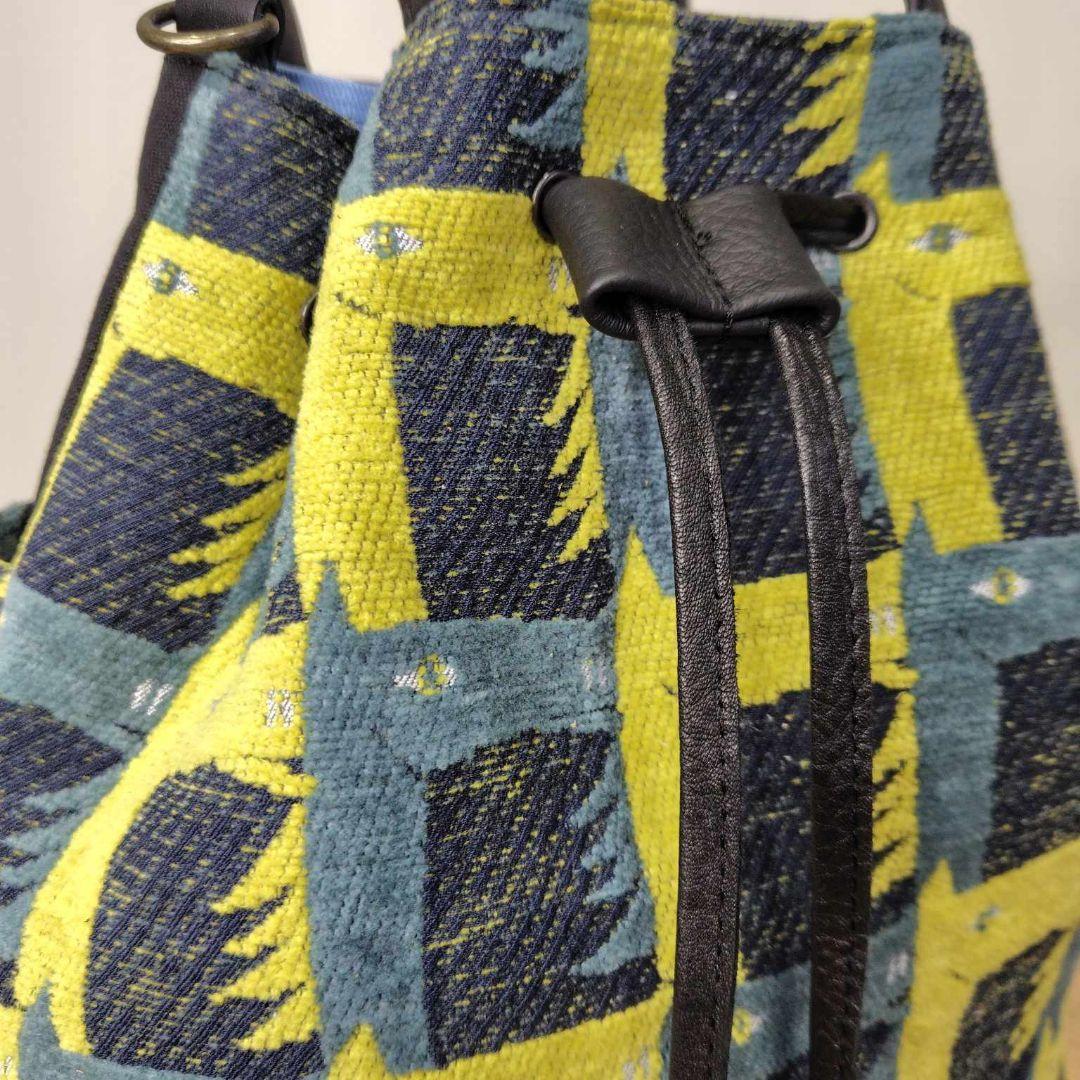 soo様　ミナペルホネン/thoroughbredサラブレットネイビー/巾着Lサ