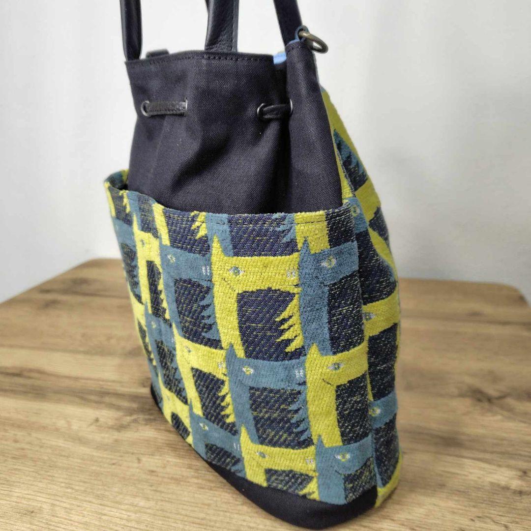 soo様　ミナペルホネン/thoroughbredサラブレットネイビー/巾着Lサ