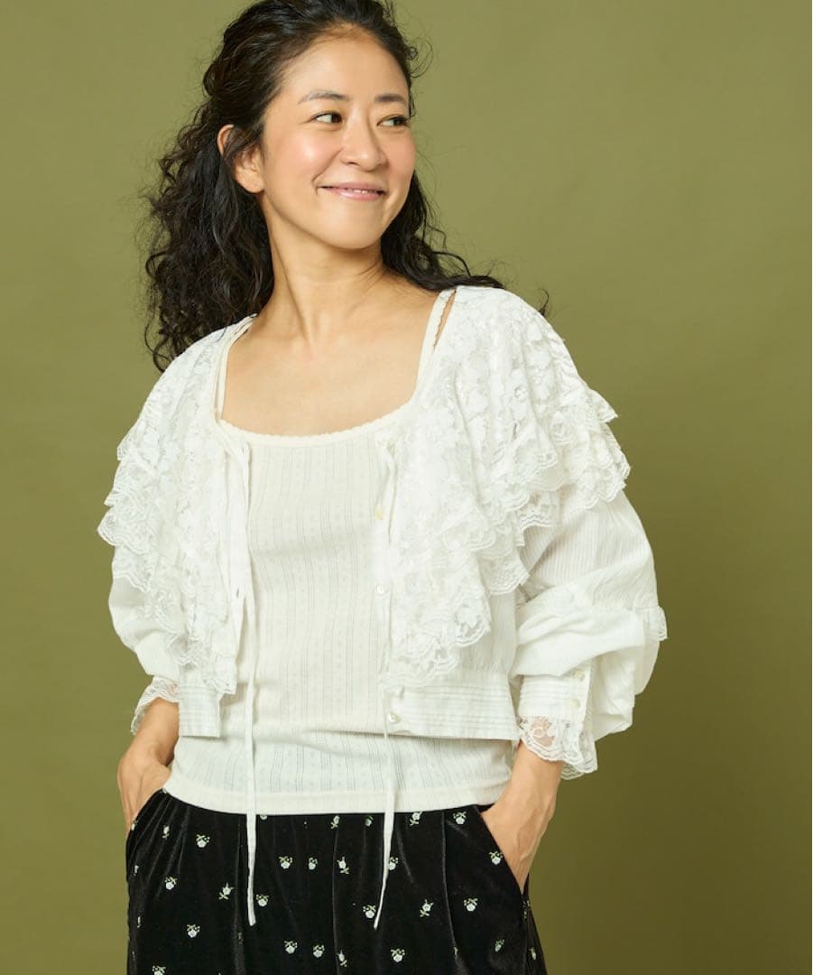 新品 フリーダ インド レースブラウス ＆ レイヤード ヒップスカーフ