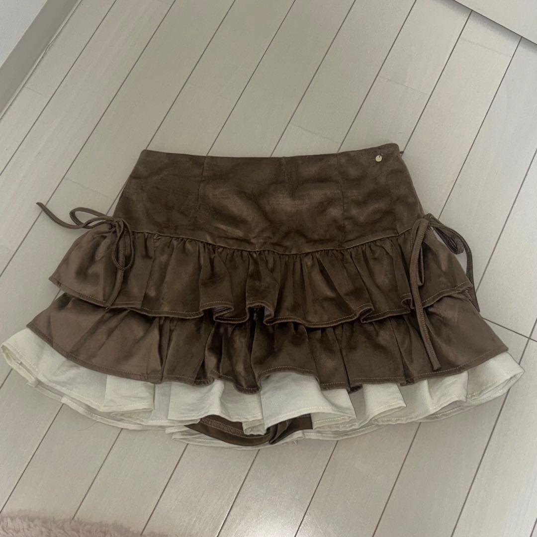 スカート Mel gather skirt brown andmary