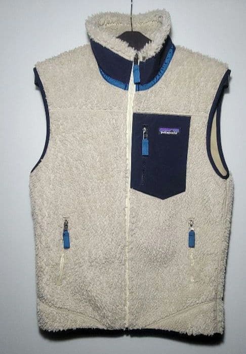 パタゴニア　レトロXベスト　Sサイズ　ベージュxネイビー