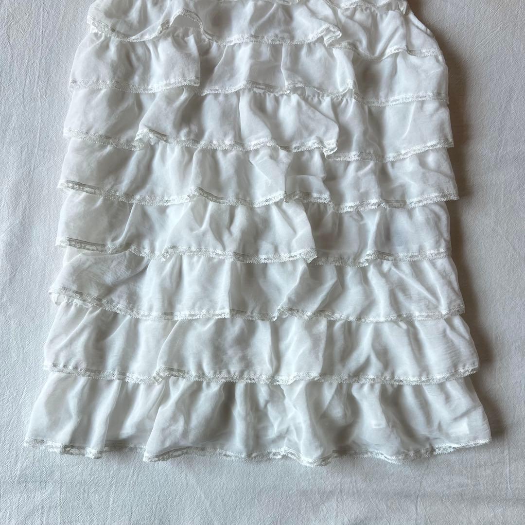 【高級】PINK HOUSE ノースリーブ チュニック フランス製レース フリル