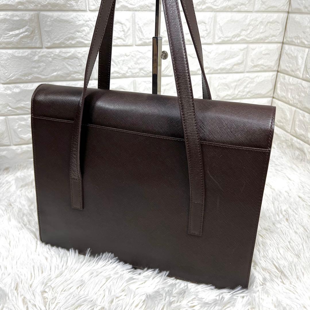 良品 バーバリー ✨ビジネスバック✨ダークブラウン A4対応