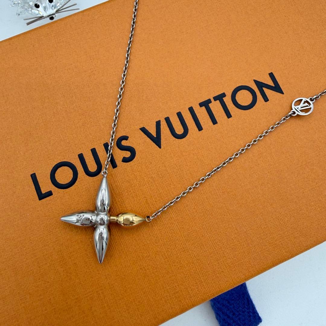 ルイヴィトン　ネックレス コリエ ルイゼット　シルバー　ゴールド