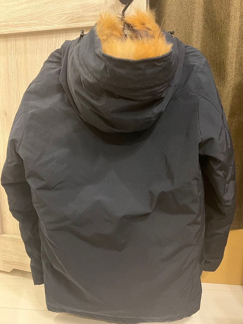 ダウンジャケット ネイビー ファー付き