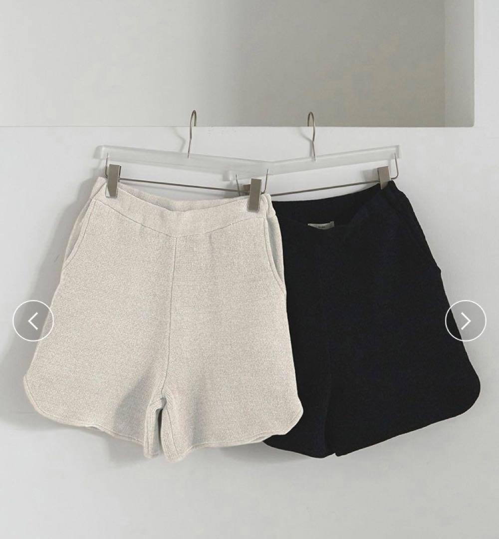 anuke アンヌーク　Knit Short Pants ブラック　38