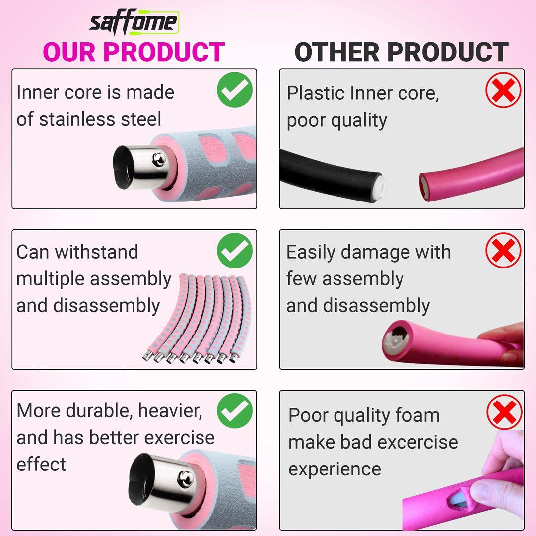 ☆ ウェイトフィットネスフープ 大人用 縄跳び ワークアウト エクササイズ器具