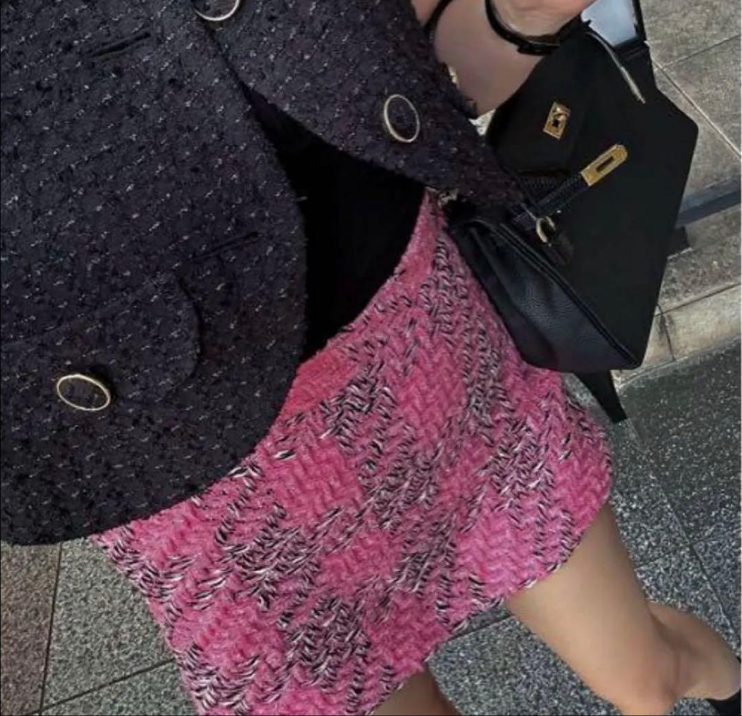 sheller チェック柄 ミニスカート ピンク　値下げはこれ以上は交渉次第