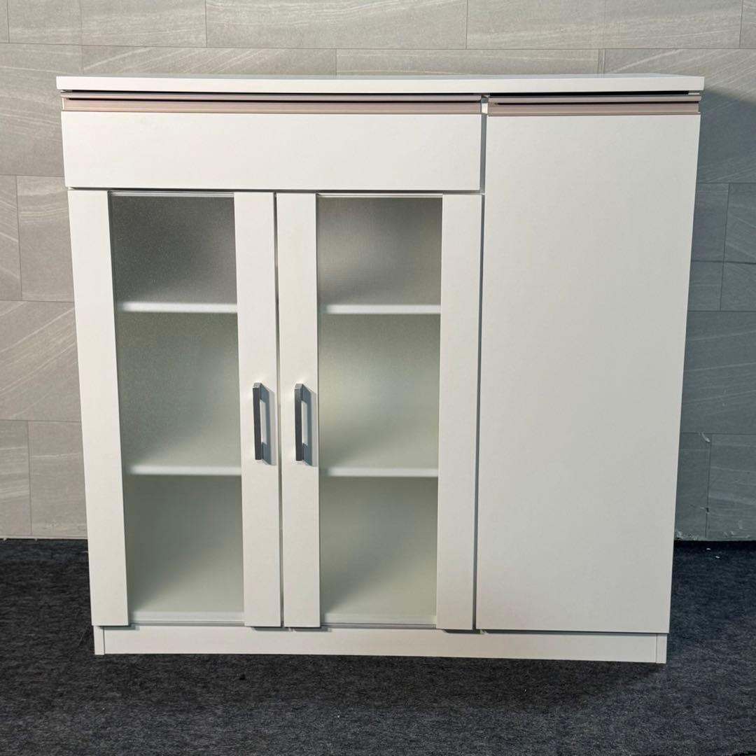 NITORI レンジ台 食器棚 幅90cm フォルムN 白 ニトリ d4742