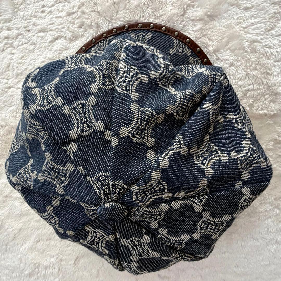 激レア✨極美品 セリーヌ パリマカダム デニムキャスケット トリオンフ 革 L