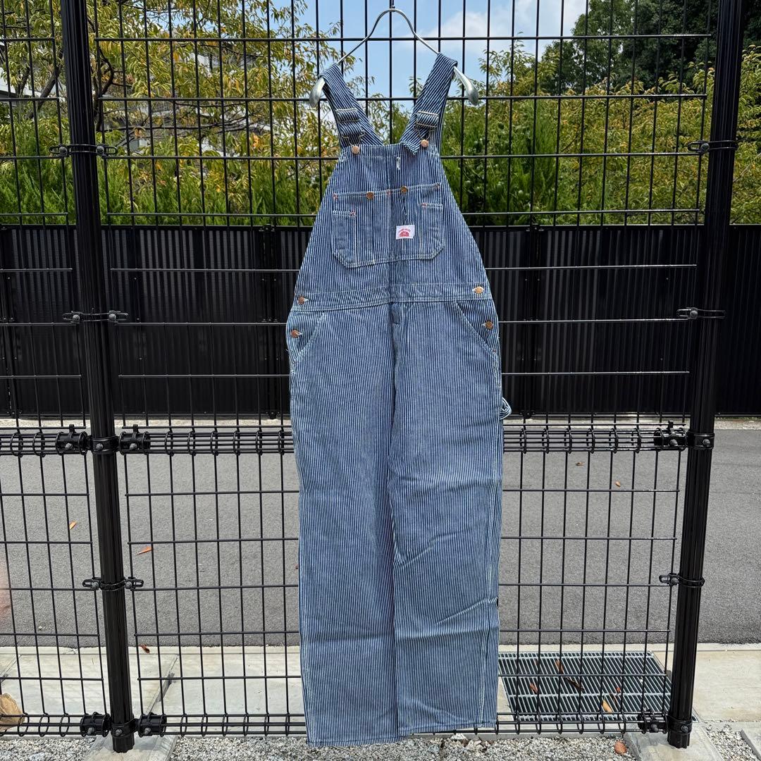 USA製 ROUND HOUSE オーバーオール ヒッコリーストライプ