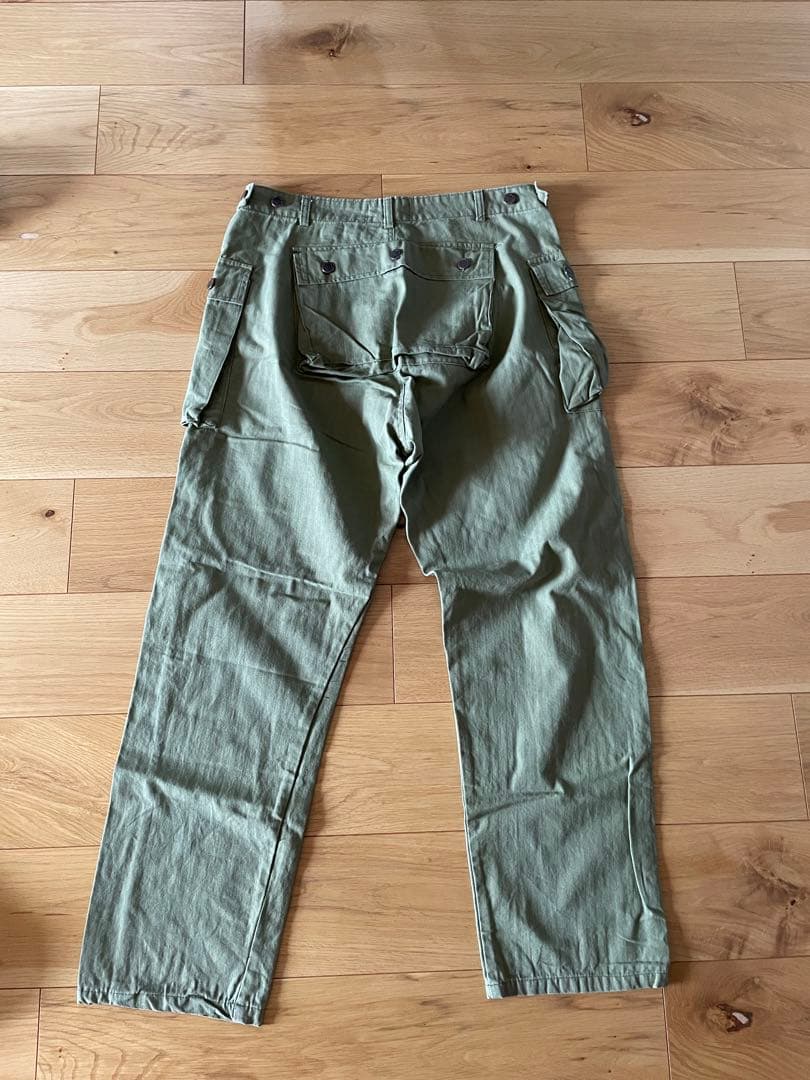 ミリタリー　モンキーパンツ　オリーブ　カーキ　13スター