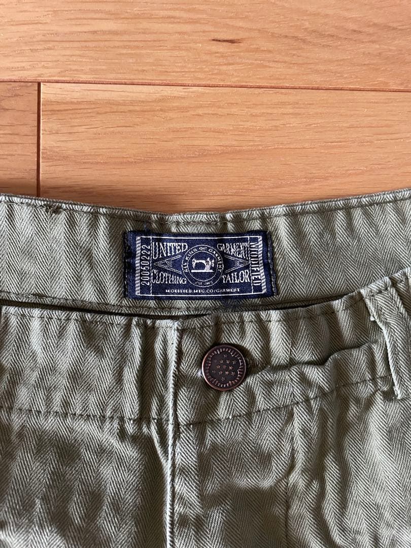 ミリタリー　モンキーパンツ　オリーブ　カーキ　13スター