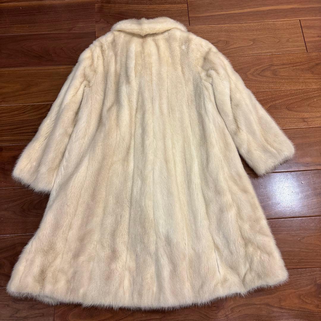 アイボリー リアルファーコート