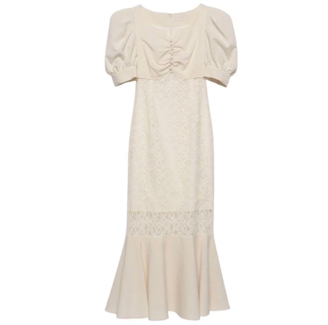 eimyistoireレースレイヤードハートネックマーメイドワンピース