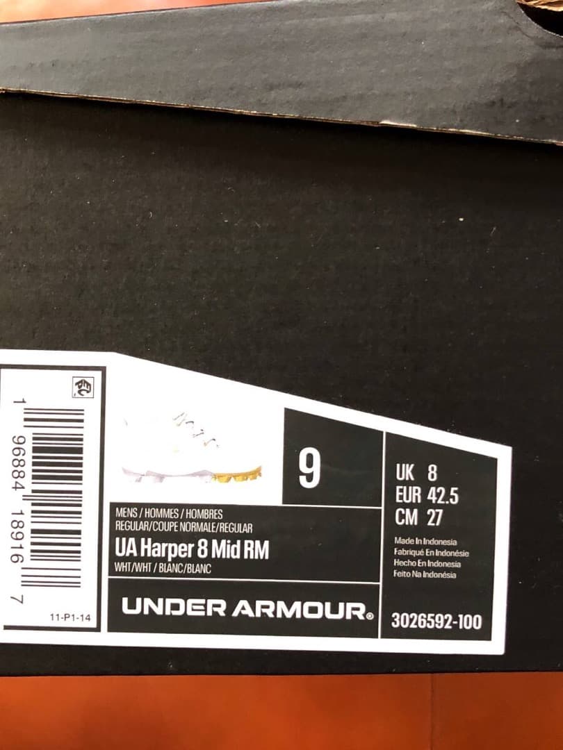 ハ*ン様 新品2025年USA国内限定アンダーアーマー野球ハーパー8Mid Rm